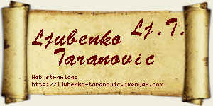 Ljubenko Taranović vizit kartica